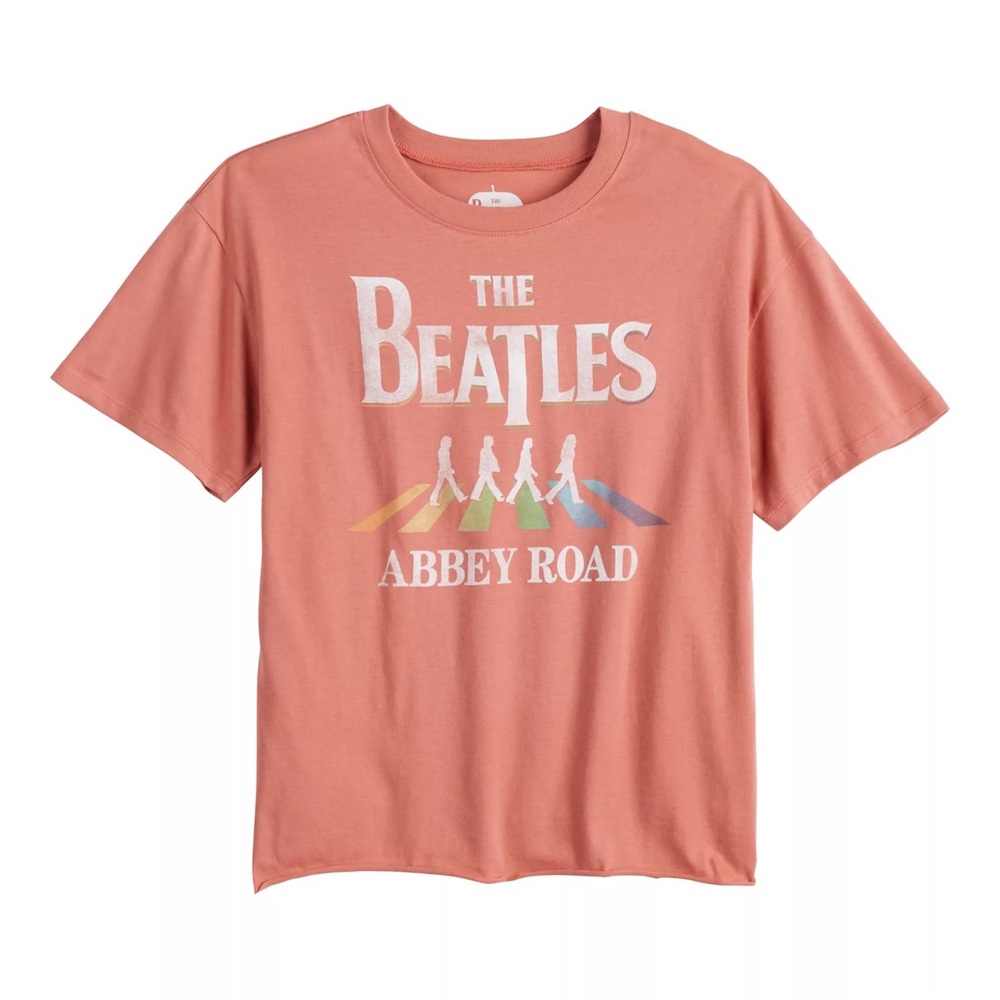 “The Beatles Abbey Road” Pink cropped T-Shirt